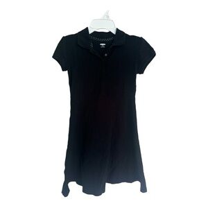 Girls Old Navy Black Polo Style Dress Size M 8